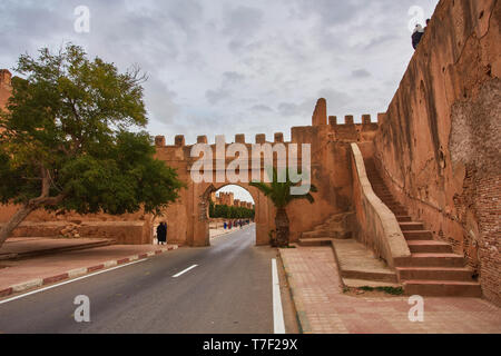 Mur de forteresse dans la ville de Taroudant, Maroc Banque D'Images