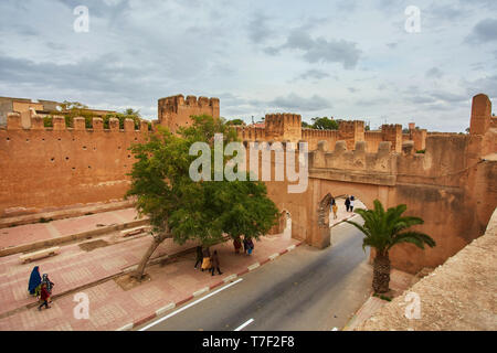 Mur de forteresse dans la ville de Taroudant, Maroc Banque D'Images