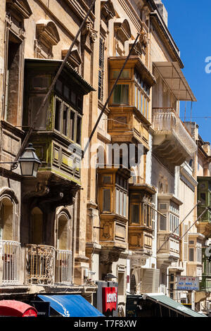 Malte, Malte, La Valette, Rue de la République Banque D'Images