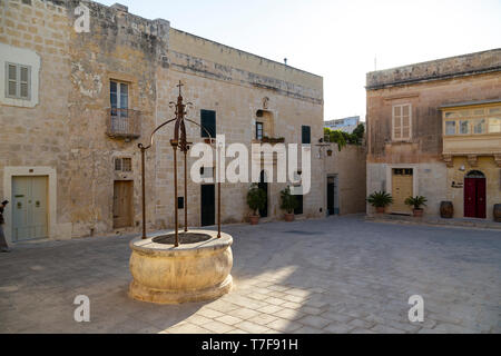 Malte, Malte, Mdina (Rabat) Vieille ville fortifiée Banque D'Images