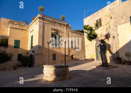 Malte, Malte, Mdina (Rabat) Vieille ville fortifiée Banque D'Images