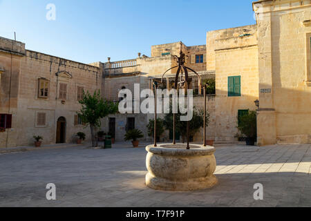 Malte, Malte, Mdina (Rabat) Vieille ville fortifiée Banque D'Images