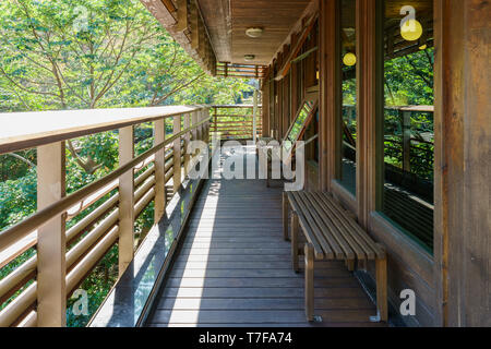Taipei, JAN 5 : Vue extérieure de la Direction générale de la Bibliothèque publique de Taipei Beitou le Jan 5, 2019 à Taipei Banque D'Images
