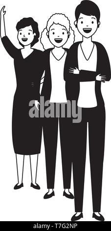 Le groupe des femmes de la diversité Illustration de Vecteur