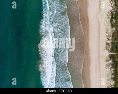 Mermaid Beach Vue de dessus Banque D'Images