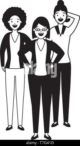 Le groupe des femmes de la diversité Illustration de Vecteur