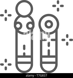 Move motion controller, une manette, l'icône de la ligne de la manette de jeu. Illustration de Vecteur