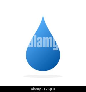 L'icône bleu goutte d'eau. Vector illustration. Goutte d'eau isolée Illustration de Vecteur