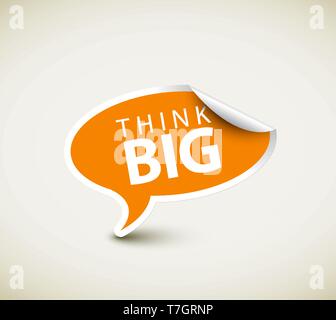 Texte minimaliste inspiré de lettrage disant Voyez grand Illustration de Vecteur