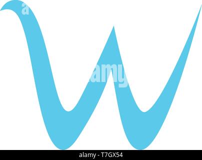 Les lettres W et logo d'affaires modèle de symboles Illustration de Vecteur