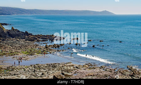 Rame Head, vu plus de Portwrinkle Whitsand Bay South East Cornwall Banque D'Images