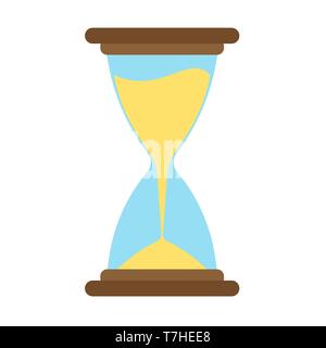 L'icône de sablier sable vecteur temps heures illustration design en verre. Concept graphique compte à rebours du minuteur minute isolés télévision Illustration de Vecteur
