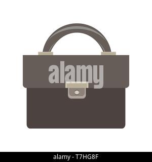 L'icône Porte-documents sac vector design noir isolé blanc verrou document diplomate Illustration de Vecteur