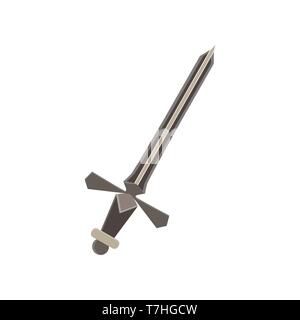 Vector illustration l'icône épée arme blanche isolé médiéval ancien antiquité la conception de jeu de la dague noire Illustration de Vecteur