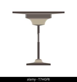 Meubles en bois table vector cartoon intérieur isolé icône bureau plat décor design nettoyer Illustration de Vecteur