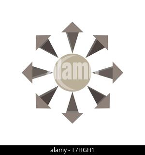 Les bactéries virus vecteur icône signe symbole bug informatique sécurité illustration isolé Illustration de Vecteur