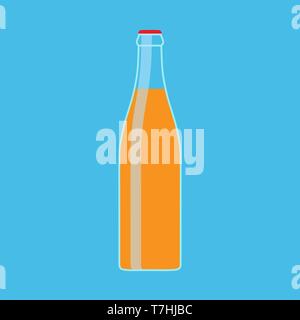Bouteille de verre icône symbole graphique vectoriel télévision partie. Transparent verre art cartoon illustration silhouette jus Boissons Illustration de Vecteur