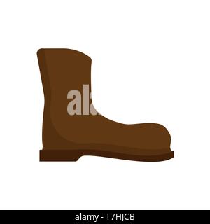 Bottes de travail design cuir chaussures art vector icône. La sécurité en montagne Randonnées Équipement de protection symbole signe personnel Illustration de Vecteur