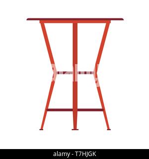 L'icône table mobilier vecteur illustration blanc isolé. 24 Concevoir un intérieur en bois et l'arrière-plan. Forme brown cuisine Illustration de Vecteur