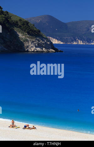 La Grèce, Îles Ioniennes, Céphalonie, Plage de Myrtos Banque D'Images