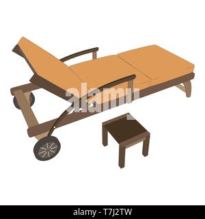 Vector illustration président icône Fauteuil lounge design plage été vacances détente isolés inclinables Illustration de Vecteur