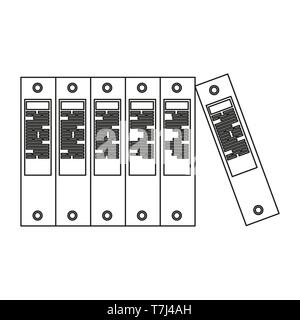 L'icône de la ligne du dossier bureau isolé sur fond blanc. Bureau d'affaires légers contours vecteur d'emploi. Illustration de Vecteur