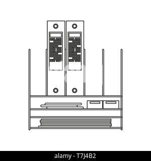 L'icône de la ligne du dossier bureau isolé sur fond blanc. Bureau d'affaires légers contours vecteur d'emploi. Illustration de Vecteur