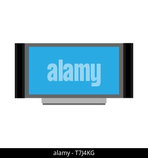 Télévision écran plat symbole de l'équipement électronique. La télévision vecteur icône Illustration de Vecteur