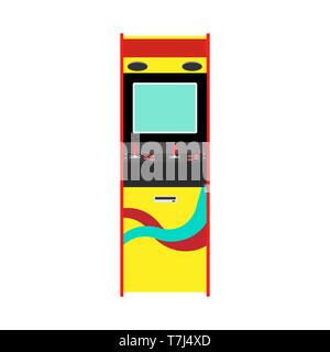 Machine d'arcade retro gaming entertainment icône vecteur. Gamble vintage pixel peu jouer controller Illustration de Vecteur