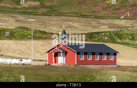 Thjodhildur Qassiarsuk, Église ou Brattahlid, Sud du Groenland Banque D'Images