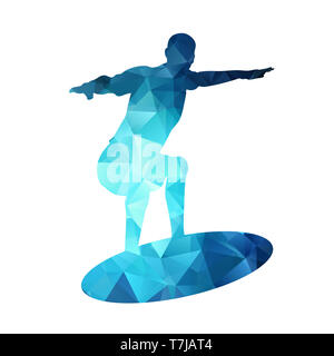 Résumé fond avec un faible conception surfeur poly Banque D'Images