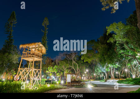 Taichung, DEC 20 : vue de la nuit de l'Organisation mondiale de Taichung Le Jardin de la flore mondiale Exposition on DEC 20, 2018 à Taichung Banque D'Images