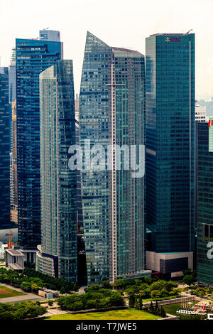 L'horizon de Singapour, Singapour, en Asie du sud-est Banque D'Images