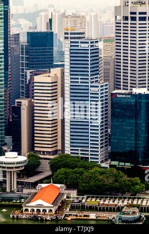 Marina Bay et la ville de Singapour, Singapour, en Asie du sud-est Banque D'Images