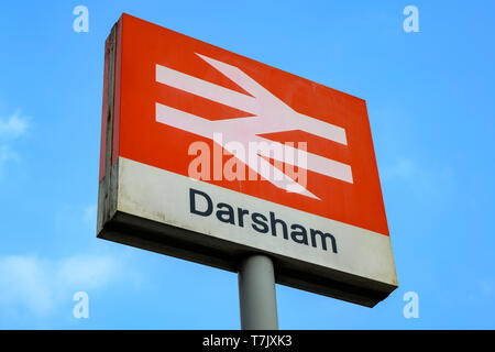 La gare Darsham, Suffolk, Angleterre. Banque D'Images