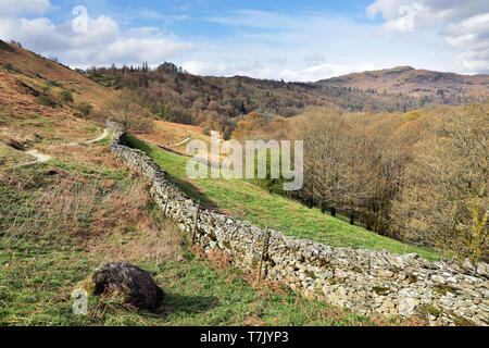 Grasmere à Rydal Water au chemin d'Ambleside Banque D'Images