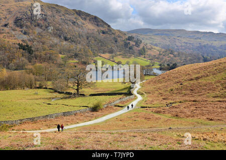 Grasmere à Rydal Water au chemin d'Ambleside Banque D'Images