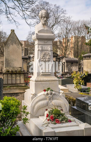 Grabmal des Dichters Heinrich Heine auf dem Pariser Friedhof Cimetiere de Montmartre Paris, Frankreich | tombe du poète allemand Heinrich Heine, Mont Banque D'Images