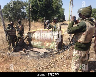 Les défilés militaires au Nigeria Banque D'Images