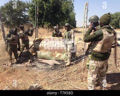 Les défilés militaires au Nigeria Banque D'Images