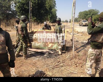 Les défilés militaires au Nigeria Banque D'Images