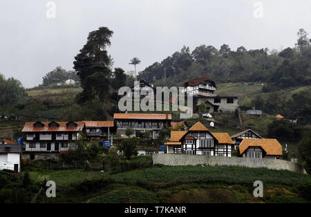 La Colonia Tovar, Aragua, Venezuela. Apr 27, 2019. Le 28 avril 2019. La Colonia Tovar est une ville de la culture de l'Allemagne situé au Vénézuela, capitale de Tovar, municipalité, dans l'état d'Aragua. Fondée en 1843 par un groupe d'immigrants en provenance de l'Allemagne. Elle est caractérisée par le maintien de la mention de son origine, pour ce qu'on appelle l'Allemagne du Venezuela. Il dépend essentiellement de l'agriculture et le tourisme, et est situé à 42 km de Caracas. La colonie est connue pour son climat tempéré de climat froid de cultures (pêches, fraises, betteraves, choux-fleurs, carottes, choux, blettes, brocolis, laitue, ch Banque D'Images