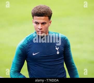 Amsterdam, Pays-Bas. 07Th Mai, 2019. De Tottenham Hotspur Tottenham Hotspur Dele Alli au cours de session avant la formation de la Ligue des champions de l'UEFA 2e jambe Semi- finale entre Ajax et de Tottenham Hotspur à Johan Cruyff Arena, Amsterdam, Pays-Bas le 07 mai 2019 : Crédit photo Action Sport/Alamy Live News Banque D'Images