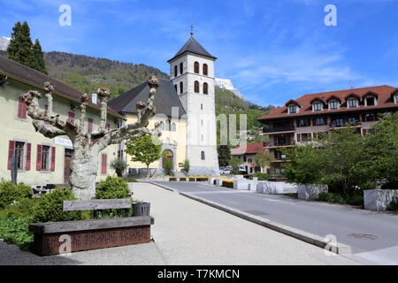 Collégiale Saint-Jacques-le-Majeur. Sallanches. La collégiale Saint James. Sallanches. Banque D'Images