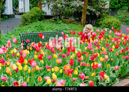 Parc et Jardins Tilford, North Vancouver, Colombie-Britannique, Canada Banque D'Images