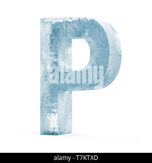 Lettres glacées isolé sur fond blanc (lettre P) Banque D'Images