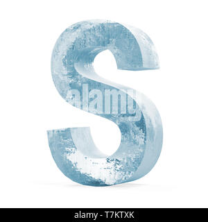 Lettres glacées isolé sur fond blanc (lettre S) Banque D'Images