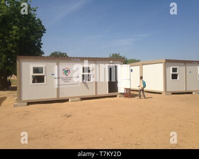 Les enfants sauvés de Boko Haram qui fréquentent l'école en ville centre PDI à Maiduguri Banque D'Images