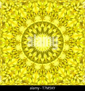 Kaléidoscope répétant jaune motif de fond design - abstract vector illustration papier peint à partir de triangles mandala Illustration de Vecteur