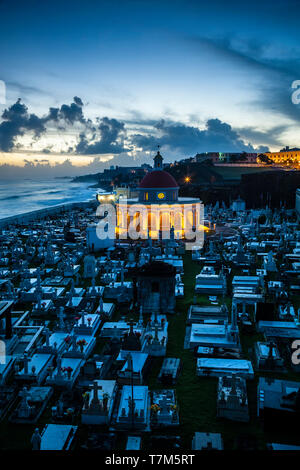 Chapelle, cimetière de San Juan (Santa Maria Magdalena de Pazzis), Old San Juan, Puerto Rico Banque D'Images